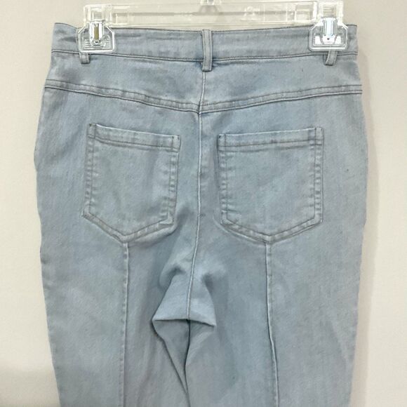 SUGAR LIPS Carlie Denim Wide Leg Flare Jeans Pants Sz XS New Cutoff Hem - Picture 7 of 7